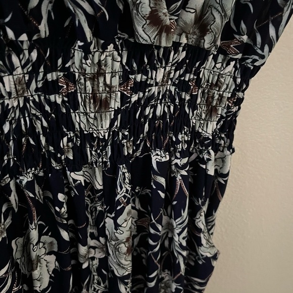 Emma jumpsuit romper elastic waist front pockets S/M - Picture 3 of 7